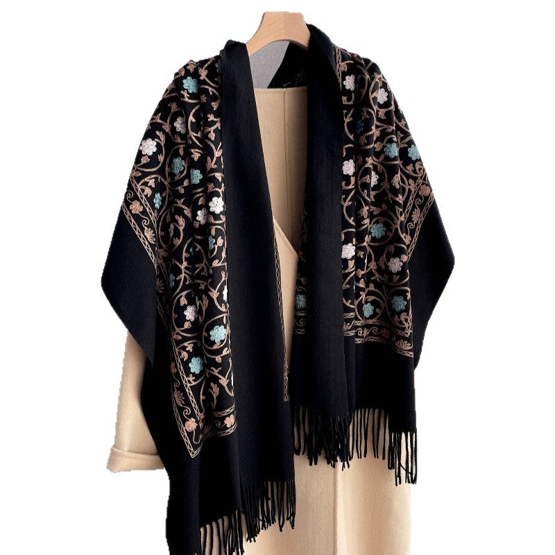 Woven Scarf Blanket - 2025 nuevo bordado Bufanda de Cachemira