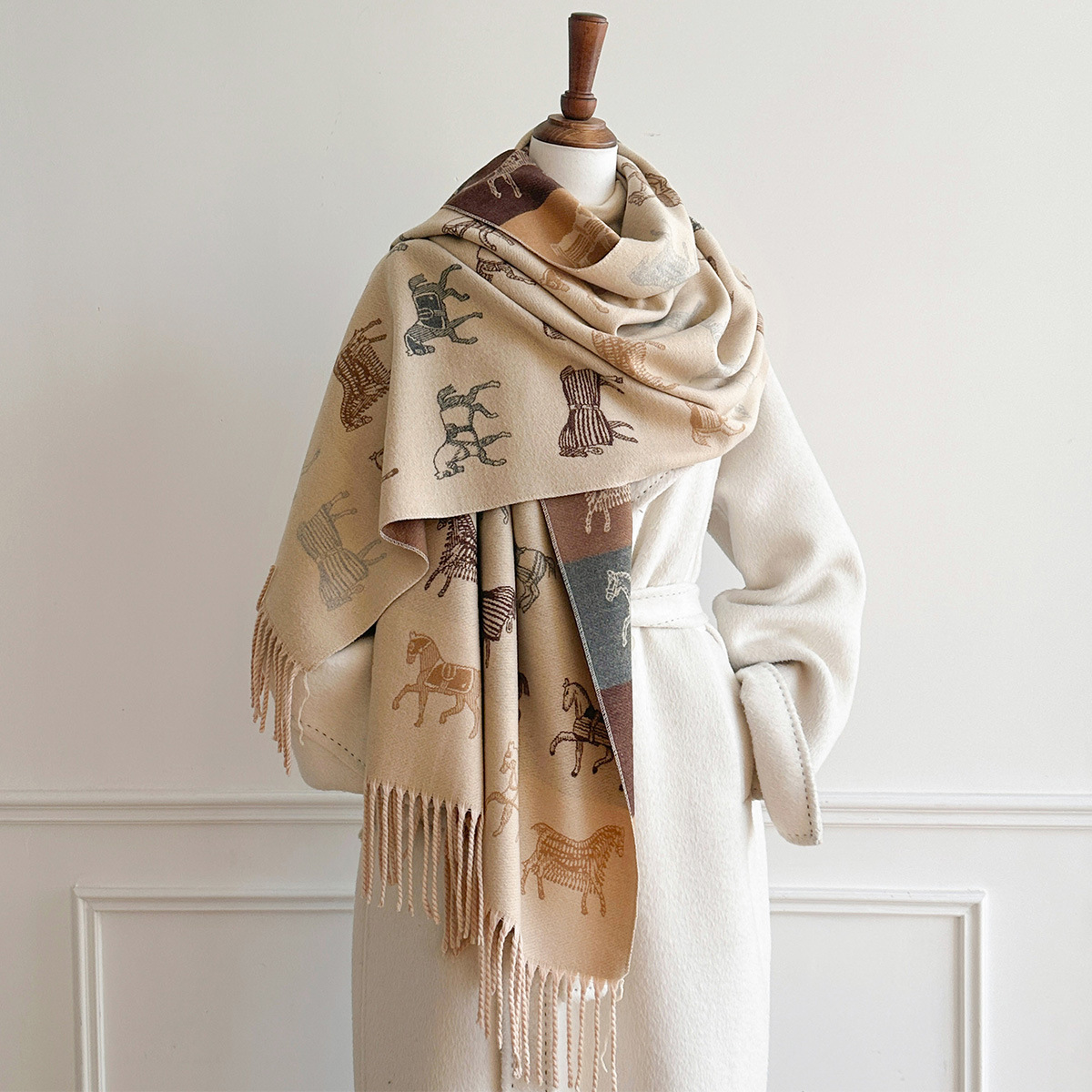 Bufanda de invierno para mujer - Woven Scarf Blanket reseña y precio