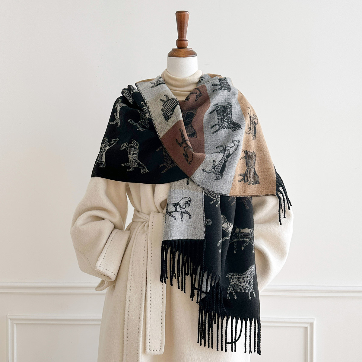 Bufanda de invierno para mujer - Woven Scarf Blanket reseña y precio