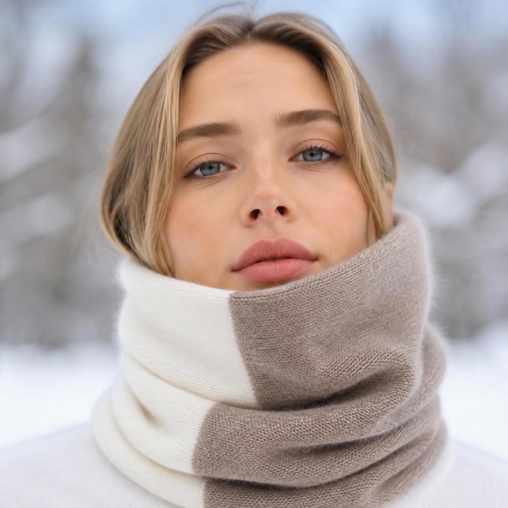 Bufanda infinita de punto con  - Infinity Scarf Knit reseña y precio
