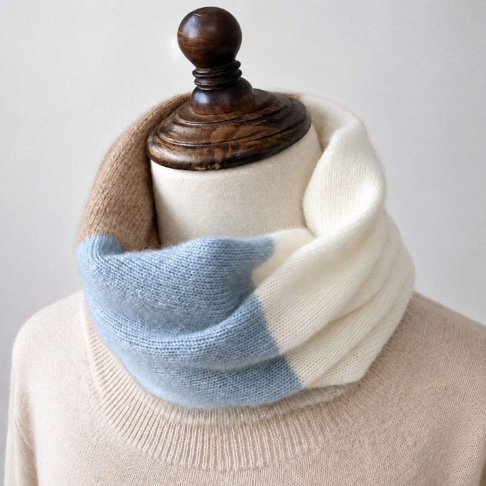Bufanda infinita de punto con  - Infinity Scarf Knit reseña y precio