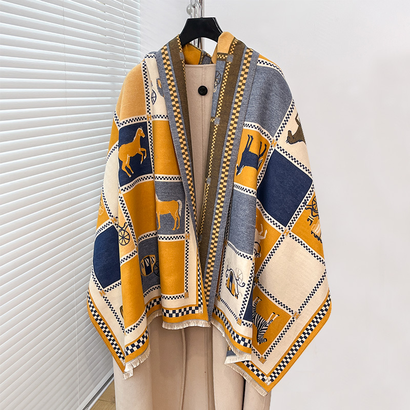 Poncho de Lujo Cálido de Cache - Woven Scarf Blanket reseña y precio